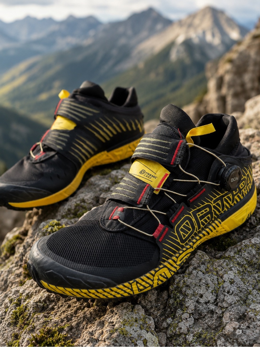 La Sportiva Men’s Black & Yellow Trail Running Shoes